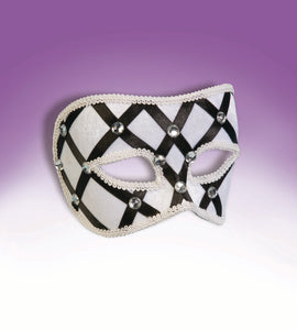 Venetian Mask Black and White - Corvus: Clothing and Curiosities