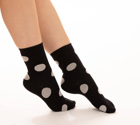 Polka Dot Cotton Ankle Socks