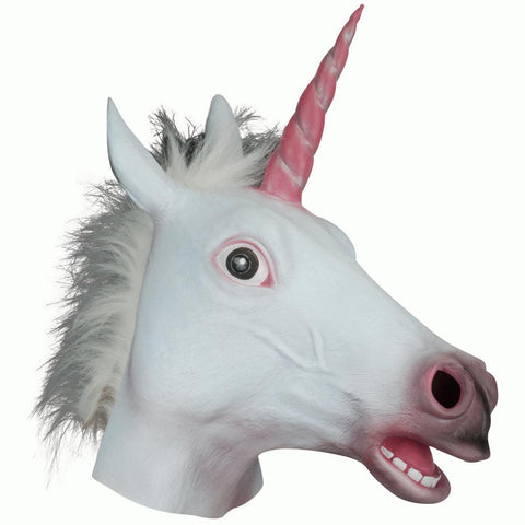 Unicorn Mask with Pink Horn