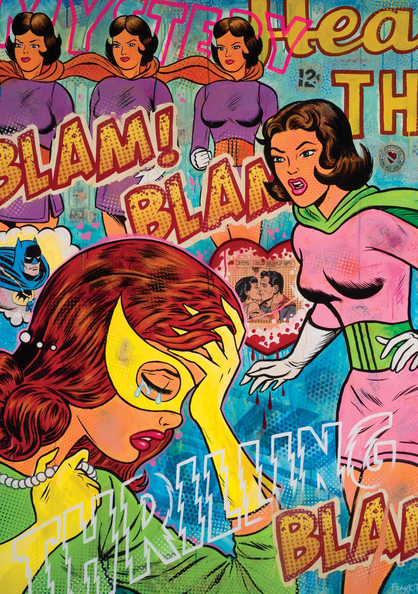 Neo Pop Art Greeting Card "Thrilling Heart Throb"
