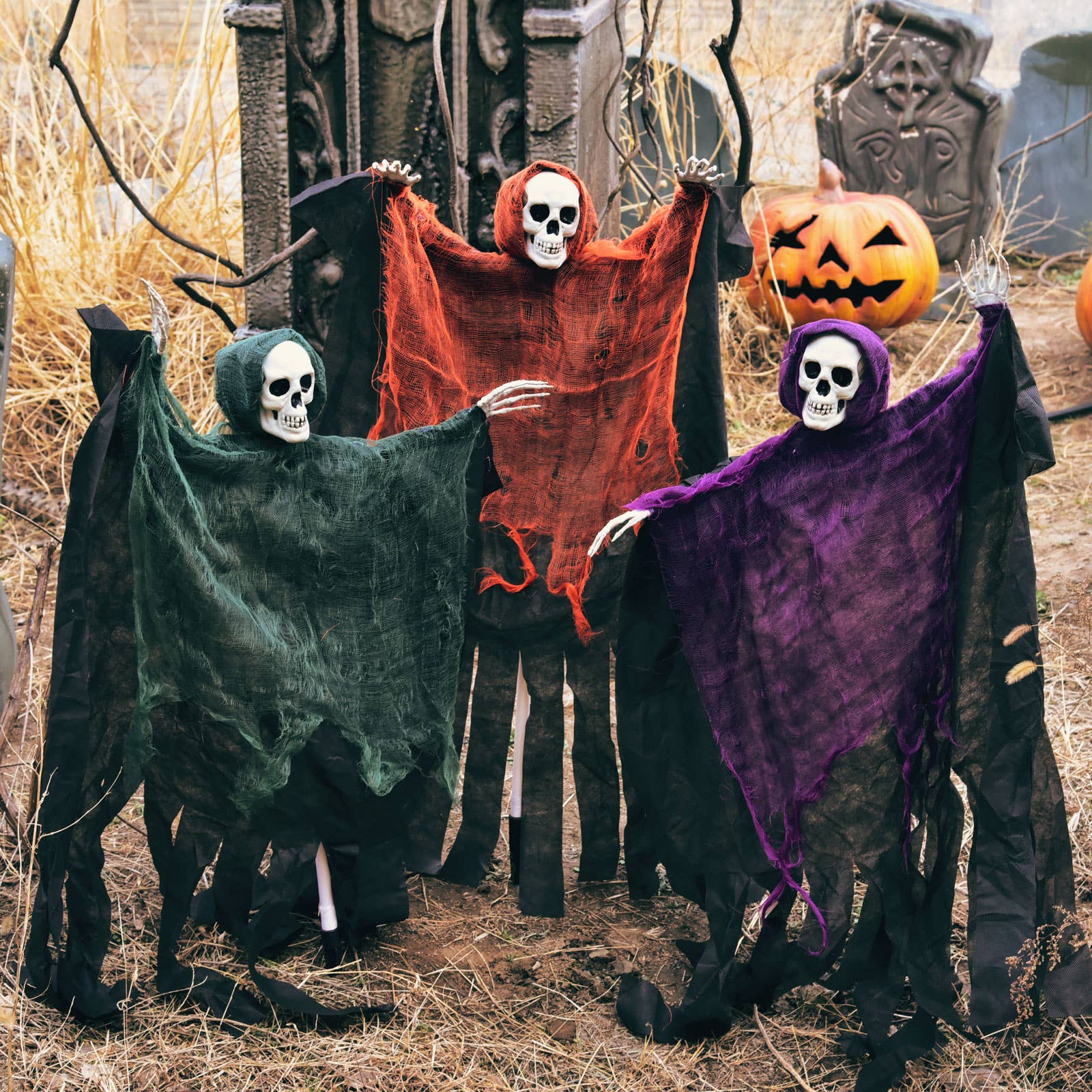 Ghoul Skeleton Halloween W/ stake