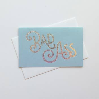 Bad Ass Greeting Card - Corvus: Clothing and Curiosities