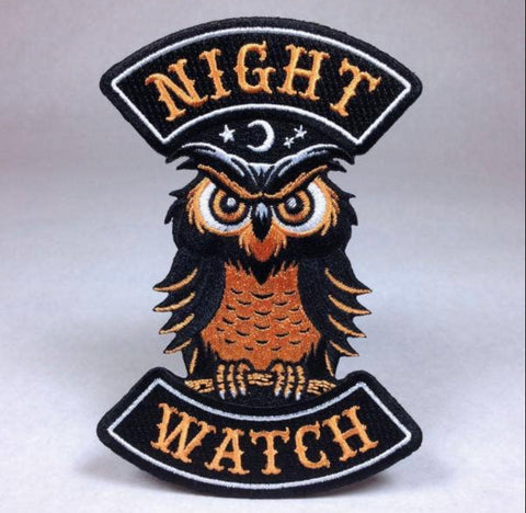 Night Watch Owl Biker Patch